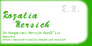 rozalia mersich business card